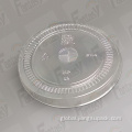 China disposable transparent PET plastic flat cap for cup Manufactory